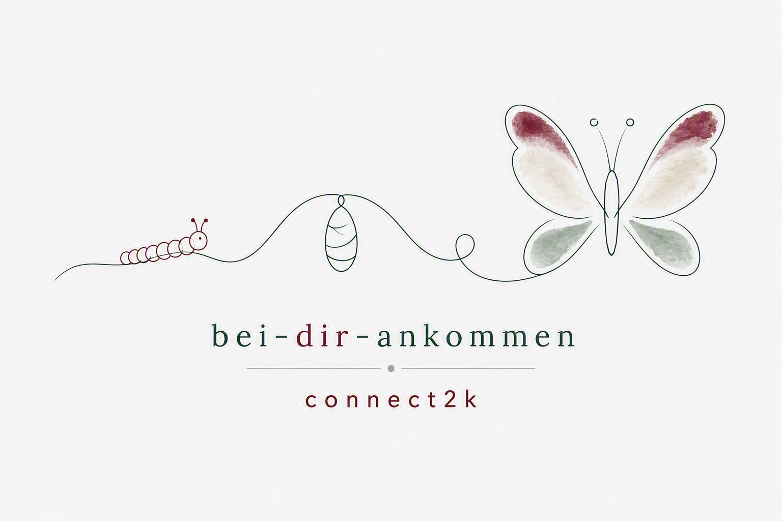 Illustration: Wandel von der Raupe zum Schmetterling